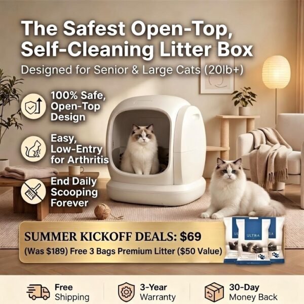 Furryone™ Smart Self-Cleaning Litter Box - Ultra-Quiet & Extra Large